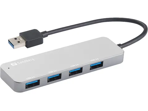 Usb 3.0 Hub 4Ports Saver Zilver