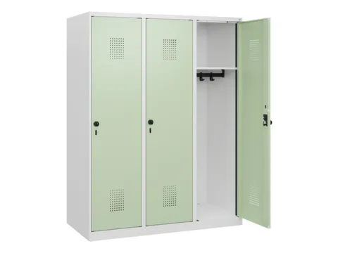 schoollocker,HxBxD 1530x1200x500mm,3vak,vak B 400mm,draaigrendel