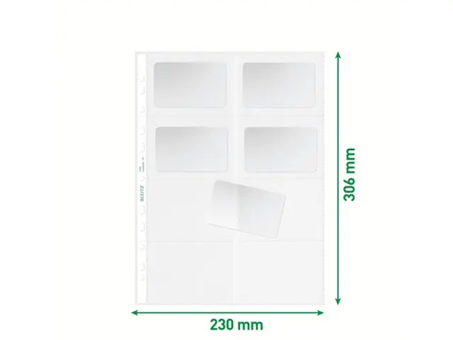 Showtas Leitz 4758 Visitekaart A4 Pp Transparant 11-Gaats