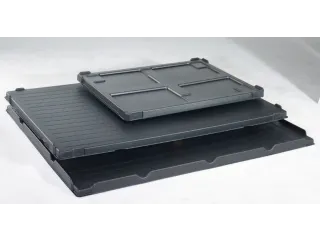stolpdeksel,ABS-regeneraat,v. Opzetframe,BxD 800x600mm,zwart - 2