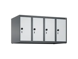 opzetkast,v. locker,4vak.,vak B 250mm,HxBxD 500x1000x500mm,vleugeldeur - 1