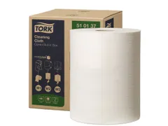Reiningingsdoek Tork W1 herbruikbaar nonwoven 400 vel wit 510137