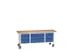 werkbank HxBxD 830x2000x600mm multiplexblad 9laden RAL7035