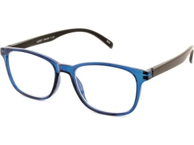 Leesbril I Need You +3.00 dpt Lucky blauw-zwart