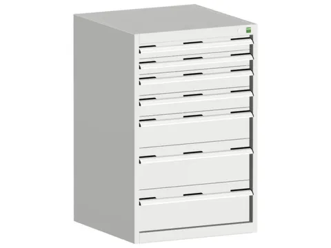 ladekast HxBxD 1000x650x525mm 7laden romp RAL7035 front RAL7035