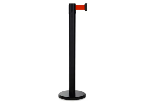 Afzetsysteem Paal Pure HxØ 985x70mm Band 2m Zwart Rood