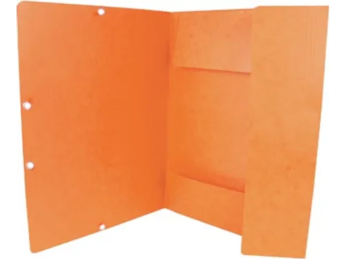 Elastomap A4 3 Kleppen en Elastieken Karton Oranje