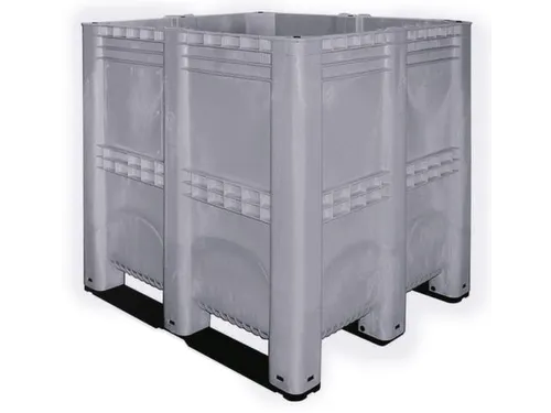 Mega-Stapelcontainer Pe 1250x1300x1150mm 1400 liter Gesloten Antraciet