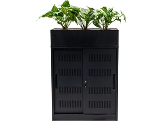 Euroseats Schuifdeurkast 105x90x40cm Zwart - 7