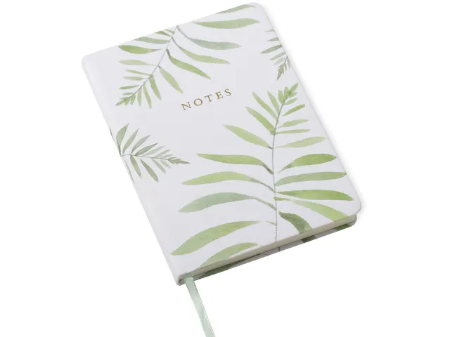Carnet de notes Linen Fern ligné 15x20cm