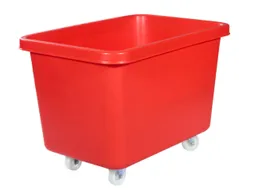 Verrijdbare Rechthoekige Bak 227 Liter Hxbxd 641X902X660Mm Pe Rood