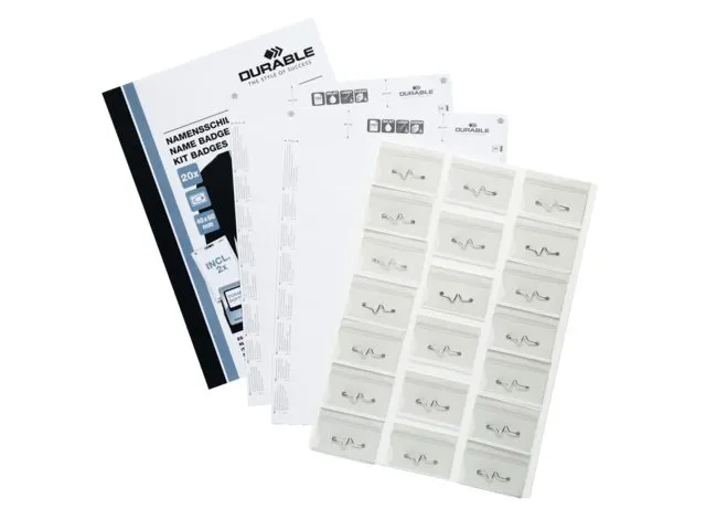 Badge Durable 8696 Set Congres Met Speld 40x60mm