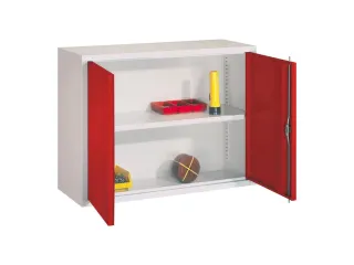 Hangkast 600x800x300mm 1 Verstelbaar Legbord Ral 7035 Front Ral 3000 - 1