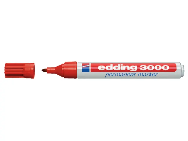 Viltstift edding 3000 rond rood 1.5-3mm blister à 4st