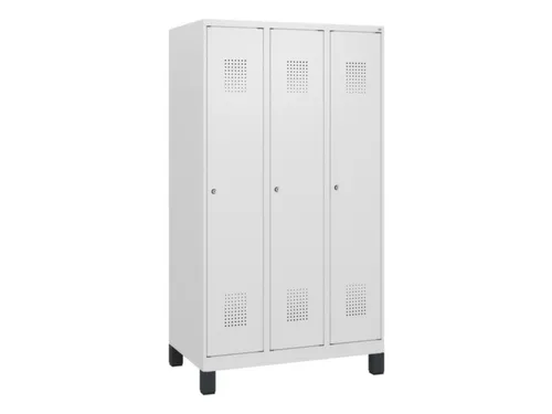 schoollocker,HxBxD 1630x900x500mm,3vak,vak B 300mm,cil.-slot,voeten