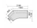 In hoogte verstelbaar hoekbureau 680-820x2166x1130mm lichtgrijs zilver