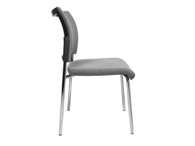 Bezoekersstoel Stof Lichtgrijs Zitting 430x480x450mm