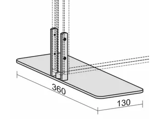 Standvoet,M. Hoogtecompensatie,V. Kantoor-Scheidingswand - 1