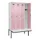 locker met bank,HxBxD 2120x1200x815mm,4vak,vak B 300mm,draaigrendel