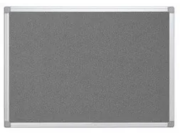 Textielbord Met Aluminium Frame 60x45cm Grijs Incl. Montagemateriaal