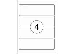 Etiket Rillstab 192x62mm Wit