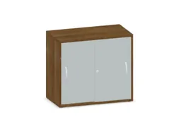 Schuifdeurkast 720x800x430mm Decor Romp Noten Decor Front Lichtgrijs