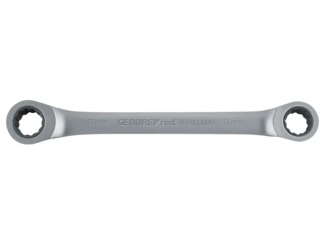 R07400810 Ratelsleutel met dubbele ring recht SW8x10mm