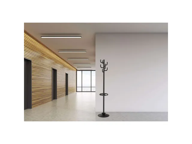 Staande kapstok MAULpolaris 177cm 8 haken met Paraplubak Zwart