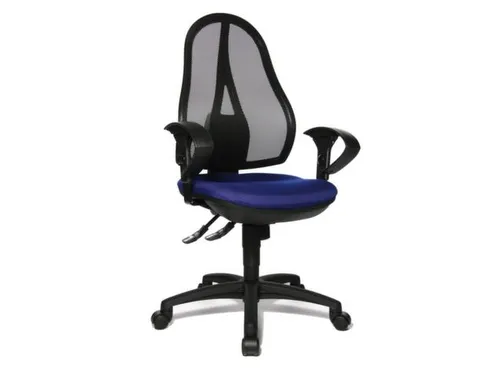 Bureaustoel Zitting Blauw Netrug Zwart Zitting H X B X D 430-510X 480X