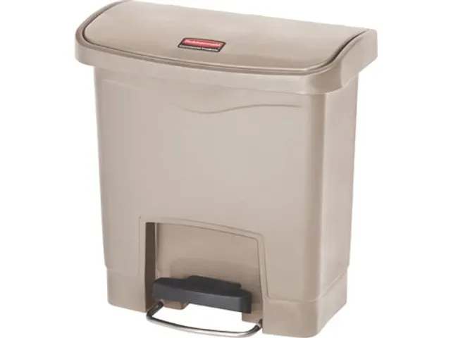 Rubbermaid Slim Jim conteneur Step-On Front Step, beige, 15 l