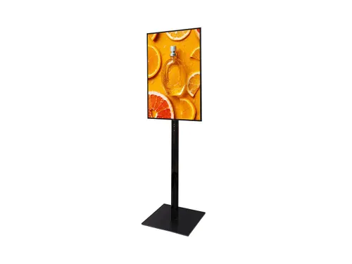 Verlichte Infostandaard LED Slide In A1 Zwart