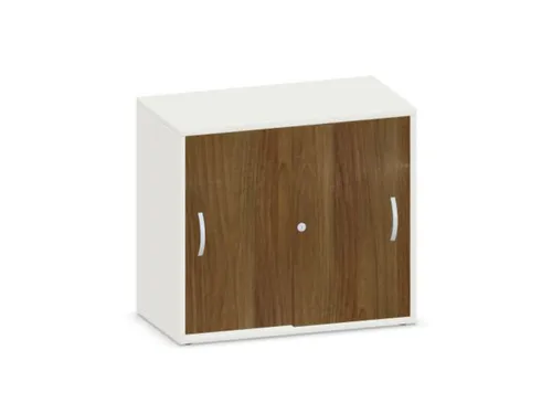 schuifdeurkast,HxBxD 720x800x430mm,decor romp wit,decor front noten