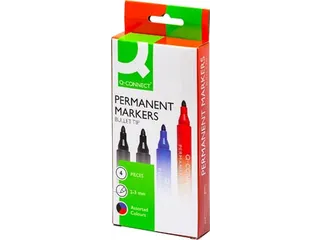 Permanente Marker Ronde Punt Assorti 4 Stuks - 2