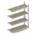 Breedvakstelling Aanbouwveld Hxbxd 2500x1851x650mm 4 Houten Legborden