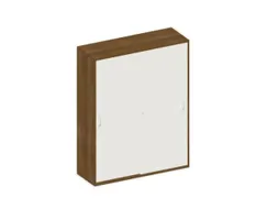schuifdeurkast,HxBxD 1540x1200x430mm,decor romp noten,decor front wit