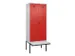 locker met bank,voor scheiding van kleding,HxBxD 2120x800x815mm,2vak