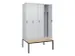 locker voor scheiding van kleding,HxBxD 2120x1200x815mm,4vak