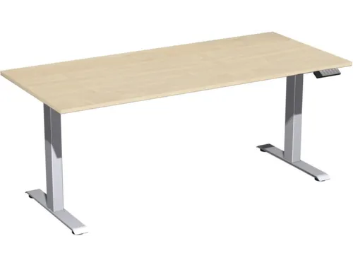 Elektrisch ihv bureau,HxBxD 630-1280x1800x800mm,blad esdoorn