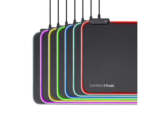 GXT 764 Glide-Flex XXL Muismat met RGB-verlichting 93x30cm zwart