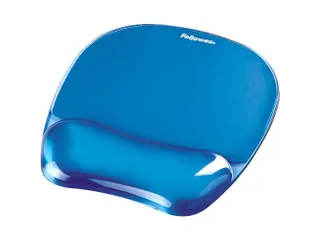 Muismat met polssteun Fellowes Crystals gel transparant blauw - 1