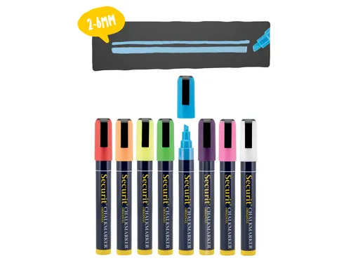 Krijtstift Securit Sma-510 Schuin Assorti 2-6mm Blister à 8st