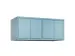 opzetkast,v. locker voor scheiding van kleding,4vak.,vak B 300mm