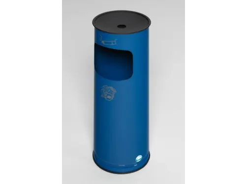 Combi-Asbak 610x250mm Aluminium Asbakopzet Zwart Blauw 17 Liter