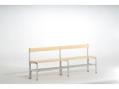 omkleedbank,HxLxD 770x1500x375mm,houten lijst,frame staal RAL7035