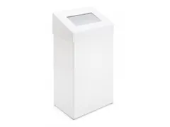 Afvalbak met Pushklep 50 Liter Wit