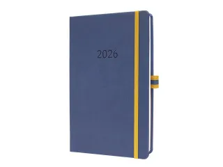 Weekagenda Linescape A5 2026 (EN) blauw Hardcover verticale indeling - 2