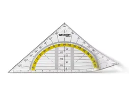 Geodriehoek Westcott 14cm flexibel transparant