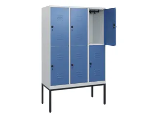 dubbeldekse locker,HxBxD 1950x1200x500mm,3x2vak.,vak B 400mm - 2