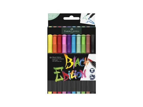 Brushpen Faber-Castell Black edition 10 stuks in karton etui