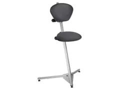 Stahulp Staalbuis Zitting Stof Beige / Bruin Onderstel Grijsaluminium